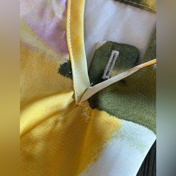 French Connection Long Shirt Dress Multicolor Abstract Print Size Small NWT - Picture 9 of 9